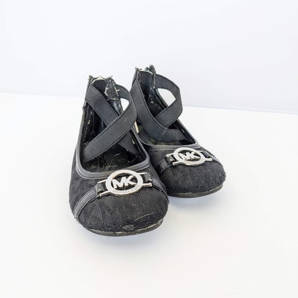 Michael Kors Other - Michael Kors Black Strap Ballet Flats Toddler 8